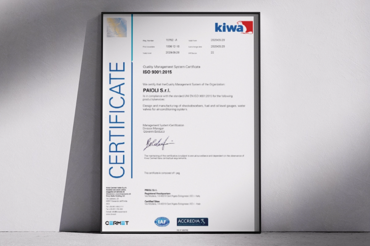 Certificate IS0 9001:2015